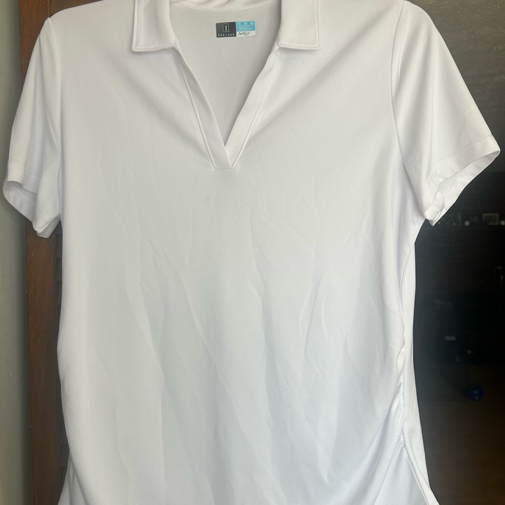 PGA Tour Women's Classic White Short Sleeve Polo